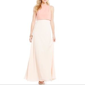 Jill Jill Stuart Open-Back Popover A-line Gown